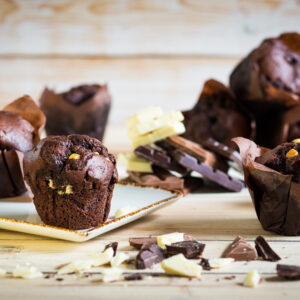 Wholesale Muffin | Triple Chocolate Tulip Muffin | Kara Foodservice